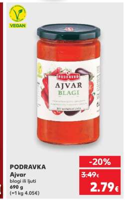 PODRAVKA Ajvar blagi ili ljuti 690 g
