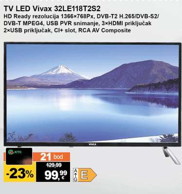 TV LED Vivax 32LE118T2S2