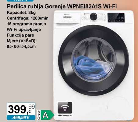 Perilica rublja Gorenje WPNEI82A1S Wi-Fi