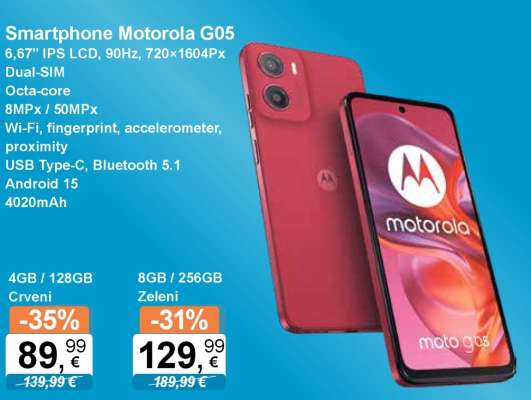 Smartphone Motorola G05
