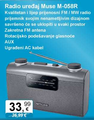 Radio uređaj Muse M-058R