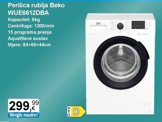 Perilica rublja Beko WUE6612DBA