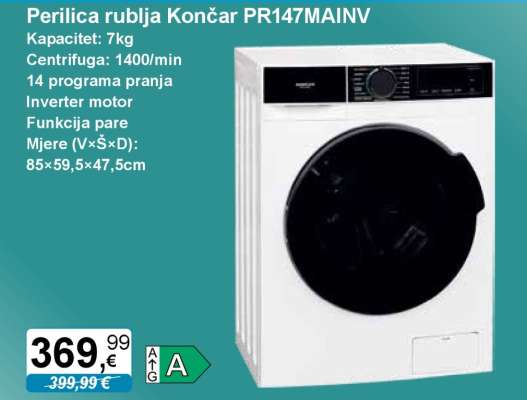 Perilica rublja Končar PR147MAINV