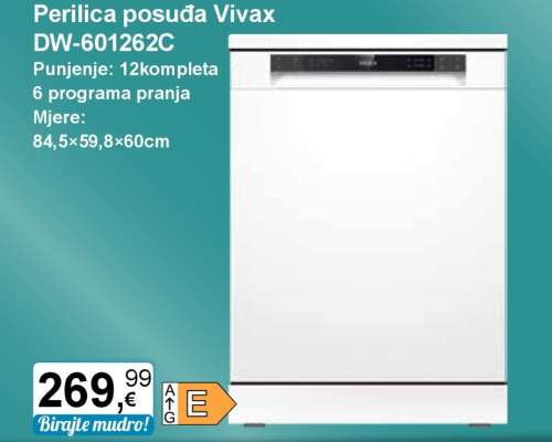 Perilica posuđa Vivax DW-601262C