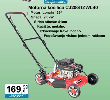 Motorna kosilica CJ20GTZWL40