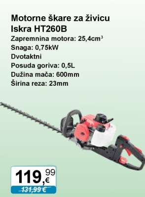 Motorne škare za živicu Iskra HT260B