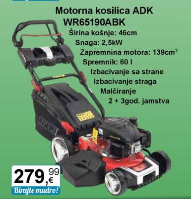 Motorna kosilica ADK WR65190ABK