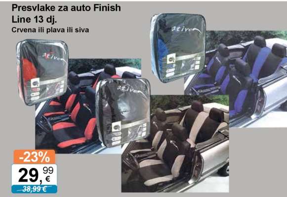 Presvlake za auto Finish Line 13 dj.