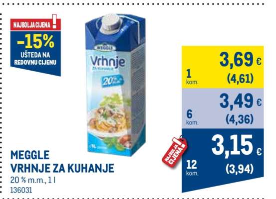 MEGGLE VRHNJE ZA KUHANJE