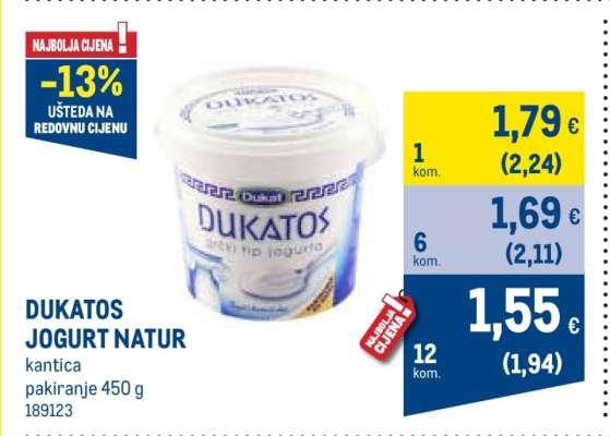 DUKATOS JOGURT NATUR