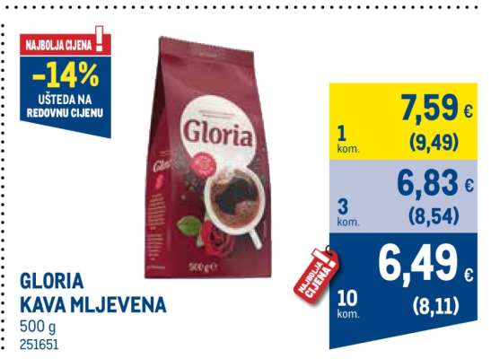 GLORIA KAVA •mljevena