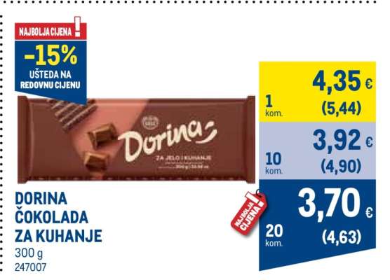 DORINA Čokolada za kuhanje