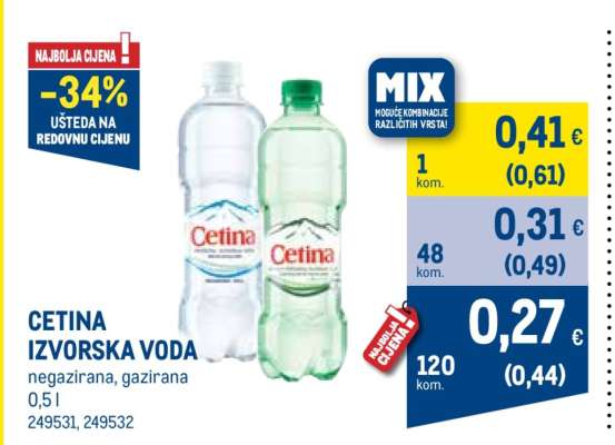 CETINA IZVORSKA VODA