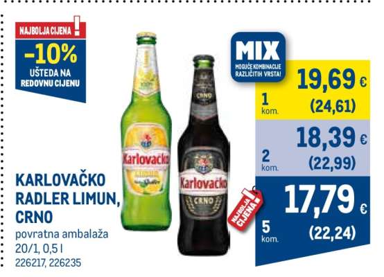 KARLOVAČKO RADLER LIMUN, CRNO