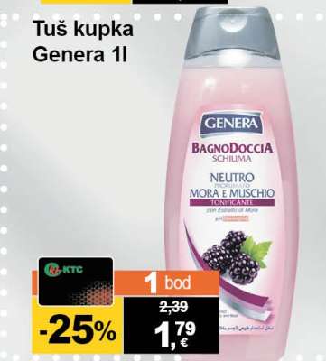 Tuš kupka Genera 1l