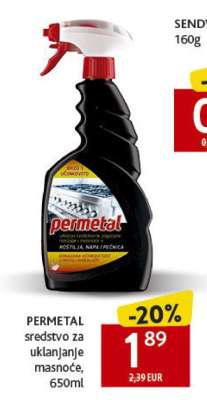 PERMETAL SREDSTVO ZA UKLANJANJE MASNOĆE 650ml