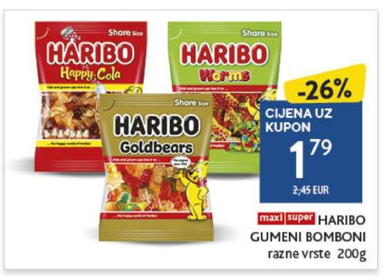 HARIBO GUMENI BOMBONI