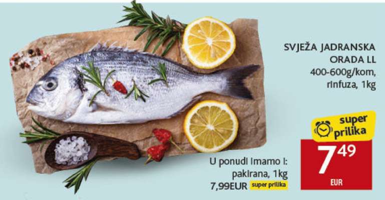 SVJEŽA JADRANSKA ORADA LL