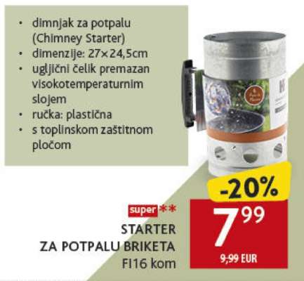 STARTER ZA POTPALU BRIKETA