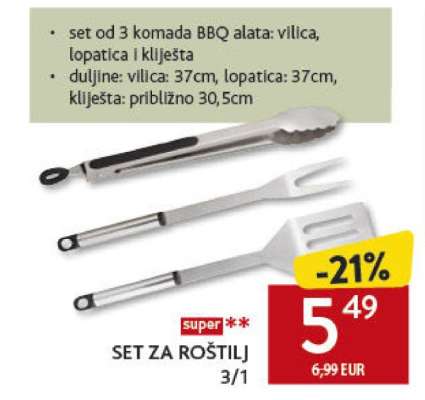 SET ZA ROŠTILJ 3/1