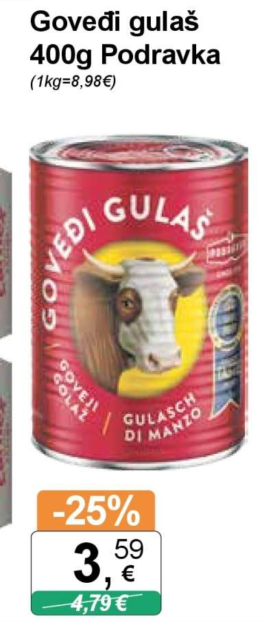 Goveđi gulaš 400g Podravka