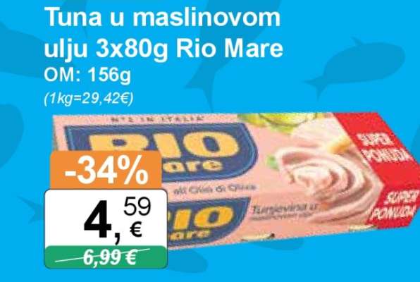 Tuna u maslinovom ulju 3x80g Rio Mare