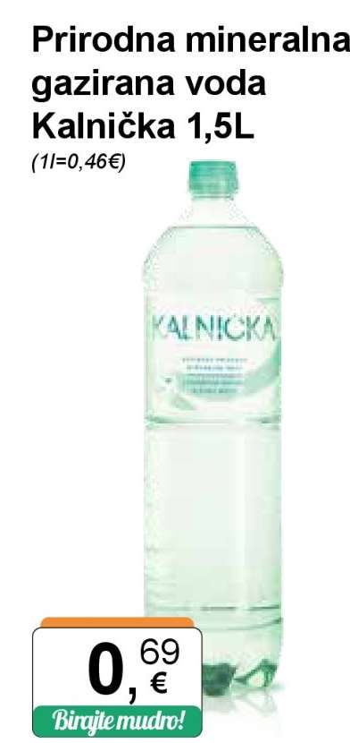 Prirodna mineralna gazirana voda Kalnička 1,5l