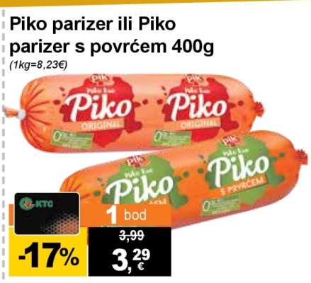 Piko parizer ili Piko parizer s povrćem 400g