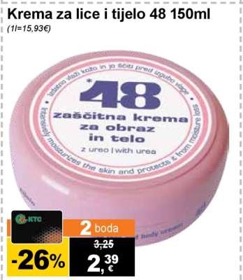 Krema za lice i tijelo 48 150ml