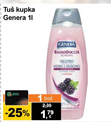 Tuš kupka Genera 1l