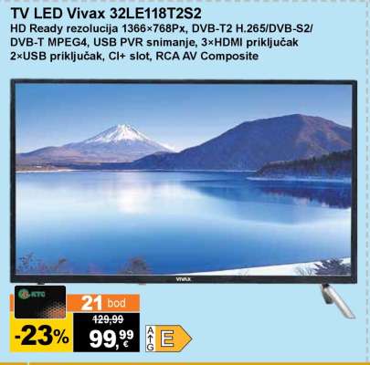 TV LED Vivax 32LE118T2S2