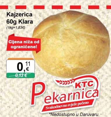 Kajzerica 60g Klara
