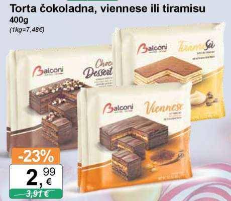 Torta čokoladna, viennese ili tiramisu