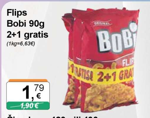 Flips Bobi 90g 2+1 gratis