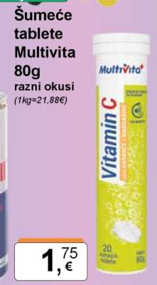 Šumeće tablete Multivita 80g