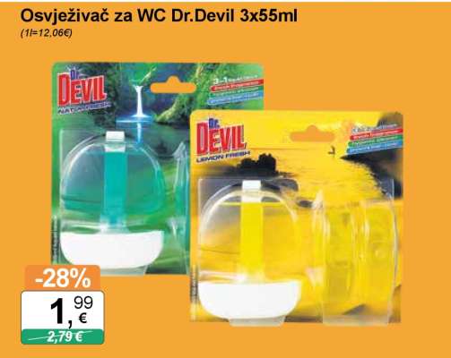 Osvježivač za WC Dr.Devil 3x55ml