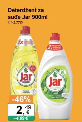 Deterdžent za suđe Jar 900ml