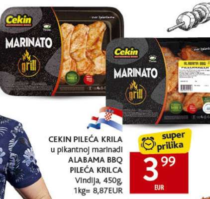 CEKIN PILEĆA KRILA u pikantnoj marinadi ALABAMA BBQ PILEĆA KRILCA