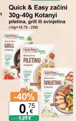 Quick & Easy začini 30g-40g Kotanyi