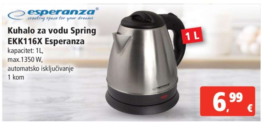 Kuhalo za vodu Spring EKK116X Esperanza