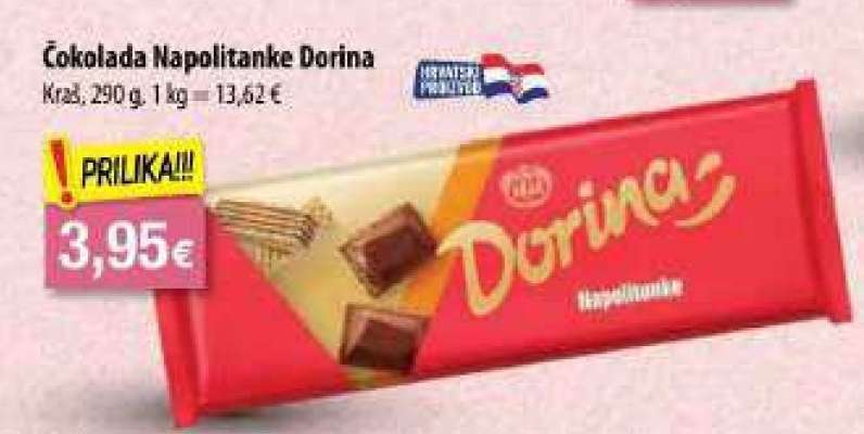 Čokolada napolitanke Dorina