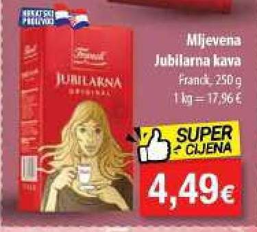 Mljevena Jubilarna kava Franck 250 g