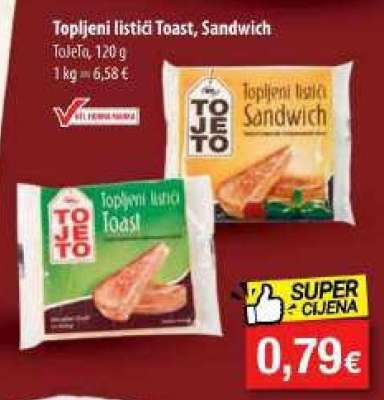 Topljeni listići Toast, Sandwich