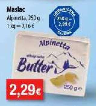 Maslac Alpinetta, 250 g