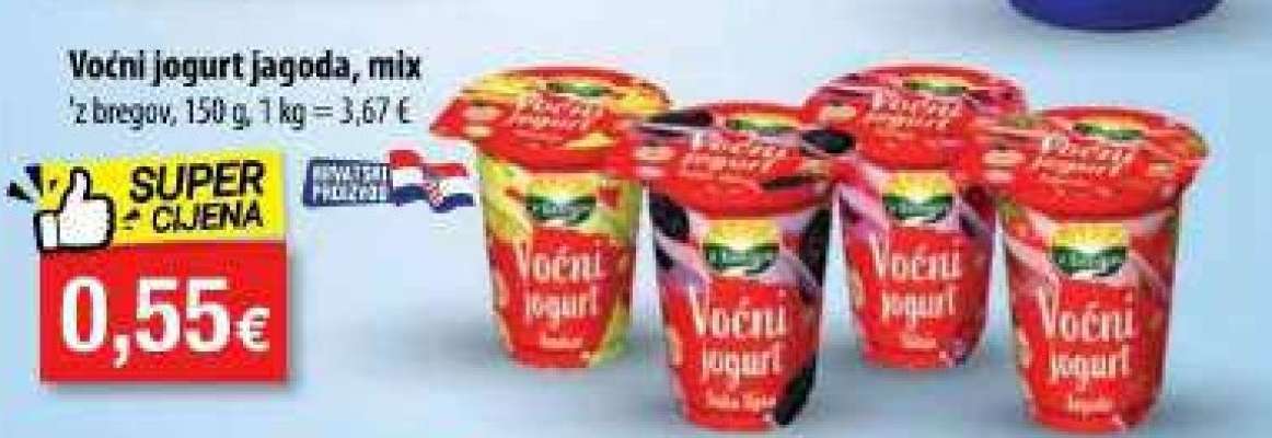 Voćni jogurt jagoda, mix