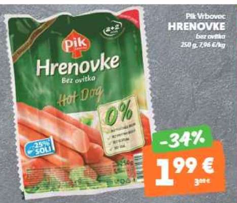 PIK VRBOVEC HRENOVKE
