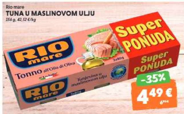 RIO MARE TUNA U MASLINOVOM ULJU