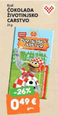 KRAŠ ČOKOLADA ŽIVOTINJSKO CARSTVO