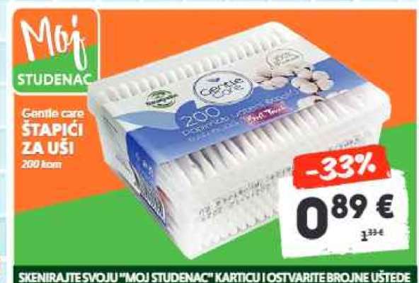Gentle care štapići za uši
