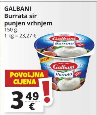 GALBANI Burrata sir punjen vrhnjem